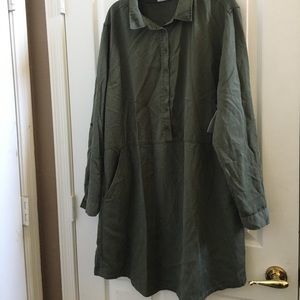 Time and tru button front shirt dress xxl 20 NWT